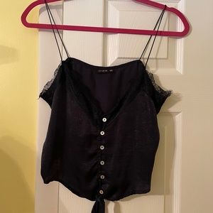 Cotton On Lace Trim Cropped Tank Top